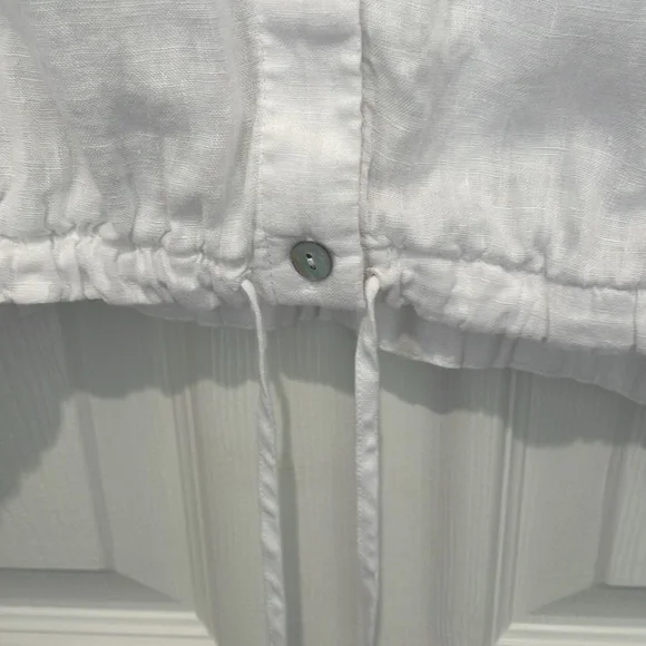 J. Jill Lace sleeved White Jacket Shirt - Picture 4 of 7